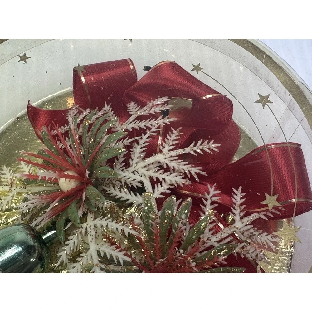 Vintage Seasons Greetings 1950s Christmas Corsage Original Box Bell Ribbon USA